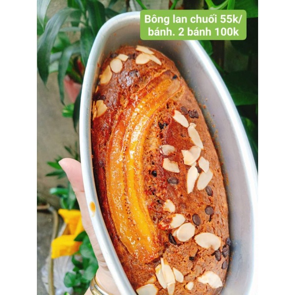 Combo 2 bánh bông lan chuối sô cô la hạnh nhân