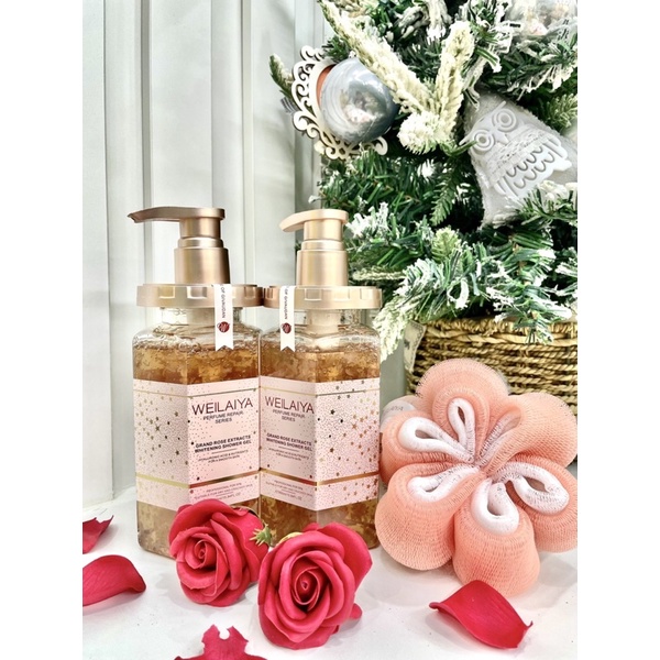 Sữa tắm hương nước hoa, trắng da Weilaiya Damask cánh hoa hồng Bulgari ép lạnh