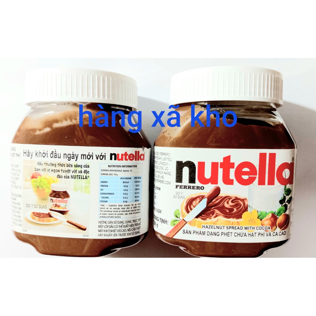 bơ nutella cacao hạt phỉ hũ 200 gr, Úc- .10.2021 xã hàng
