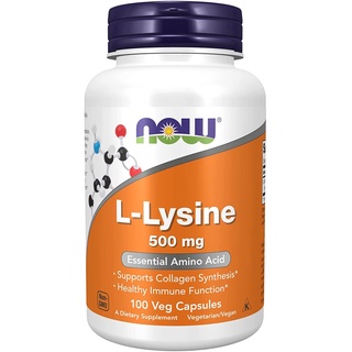 L-LYSINE | NOW L-Lysine [500MG - 1000MG] [100 - 250 viên] Tổng Hợp Collagen Tăng Cường Hệ Miễn Dịch