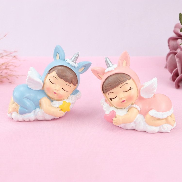 [SIÊU RẺ❤️] – Em Bé Nằm Mây (1 Cặp) - Trang trí bánh sinh nhật bánh kem