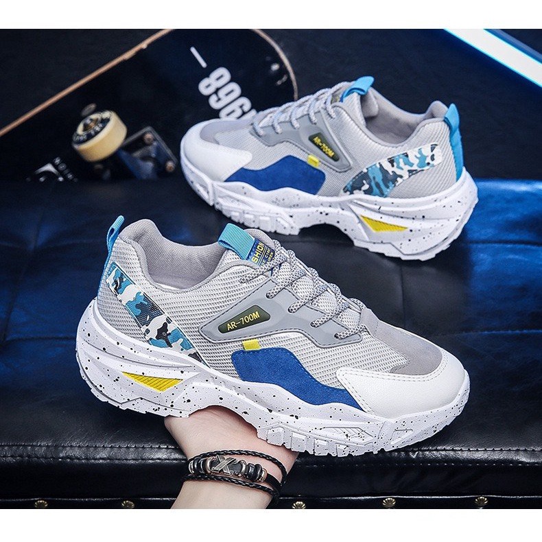 Giày Thể Thao Nam Đế Độn 6cm Cao Cấp AR700M Đế Vảy Sơn Xu Hướng Mới