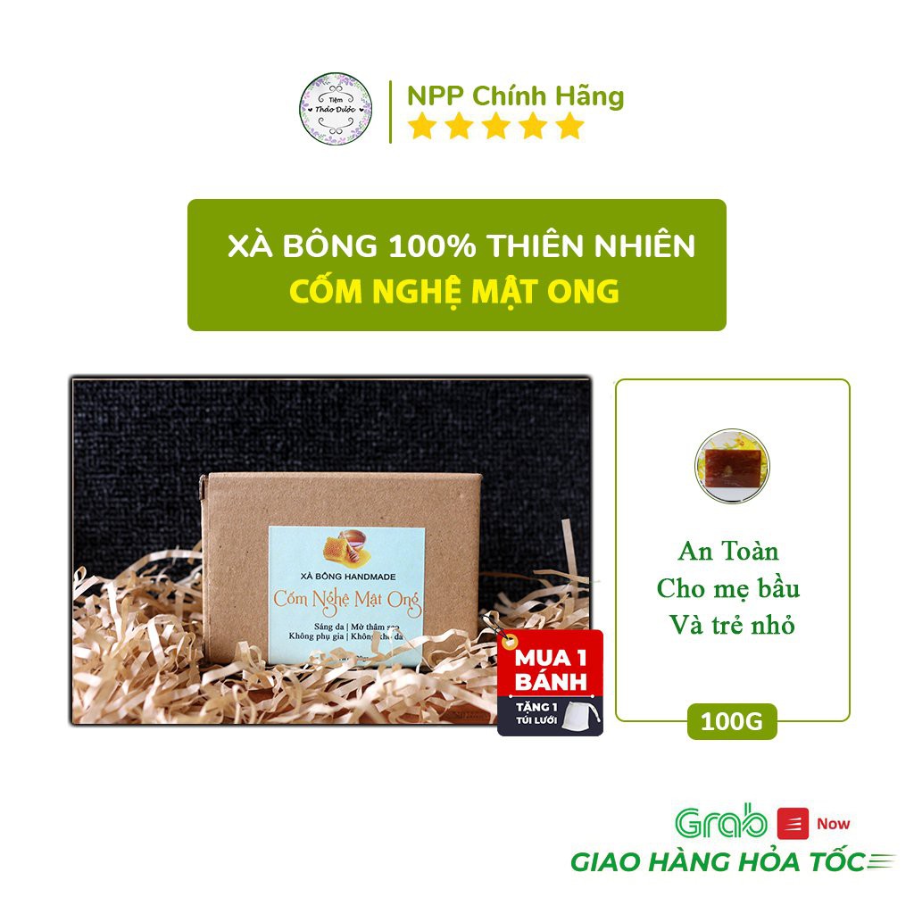 Xà Bông Handmade Cốm Nghệ Mật Ong 120gr