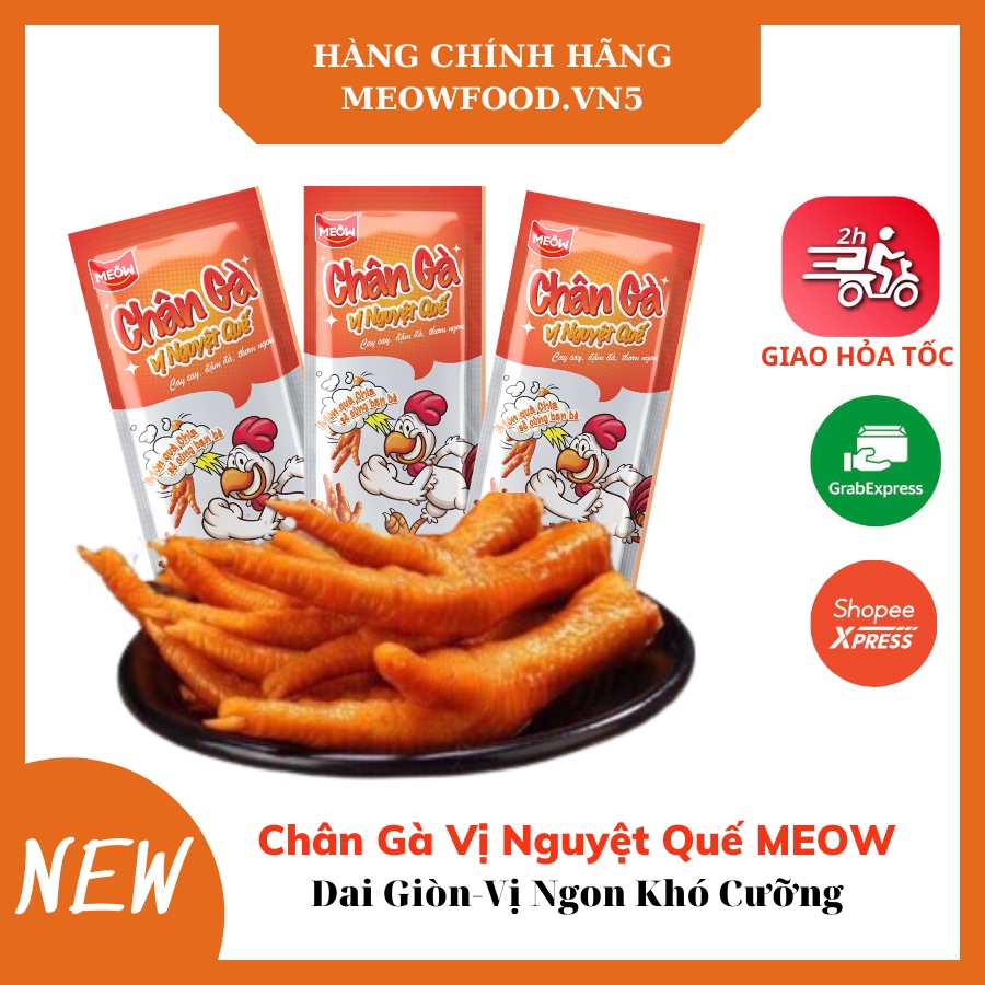 [ NEW - TẶNG QUÀ] Chân Gà Cay Vị Nguyệt Quế - Chân Gà To Mũm Mĩm Dai Giòn Đậm Vi - Ăn 1 Lần Là Nhớ Mãi