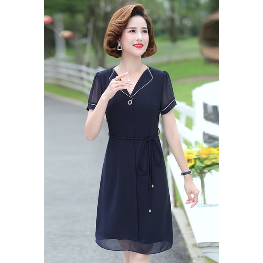 Chân Váy Dài Qua Gối Lưng Cao Thời Trang Mùa Hè Dành Cho Phụ Nữ Trung Niên 2022