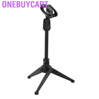 Onebuycart Portable Microphone Stand Desktop Tripod Adjustable Mic Clip Holder