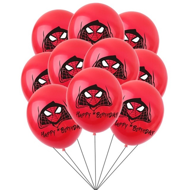 DISNEY Set 10 Bong Bóng Cao Su In Hình Các Nhân Vật Siêu Anh Hùng Marvel