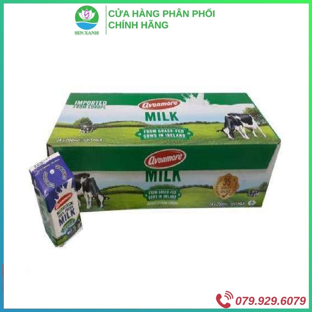 [SenXanh Emart] Thùng 24 Hộp Sữa Nguyên Kem Avonmore 200ml - Nhập khẩu Iceland