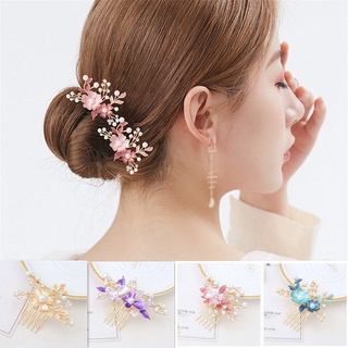 HABELYI Lược Cài Tóc Hình Hoa Và Bướm Cho Cô Dâu
