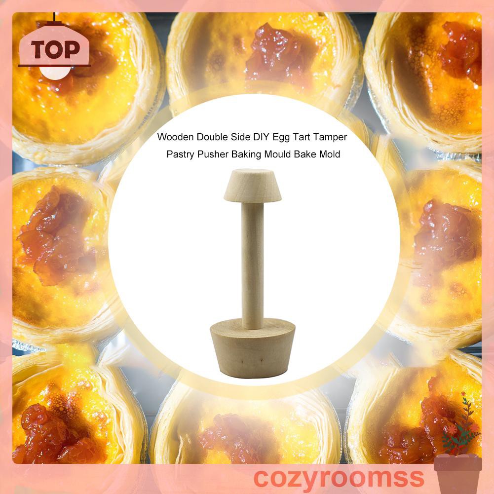 Khuôn Làm Bánh Tart Trứng Hai Mặt Bằng Gỗ Diy