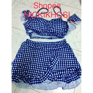 Đồ bơi hai mảnh đi biển bikini hang quốc kín đáo áo tắm dễ thương | BigBuy360 - bigbuy360.vn