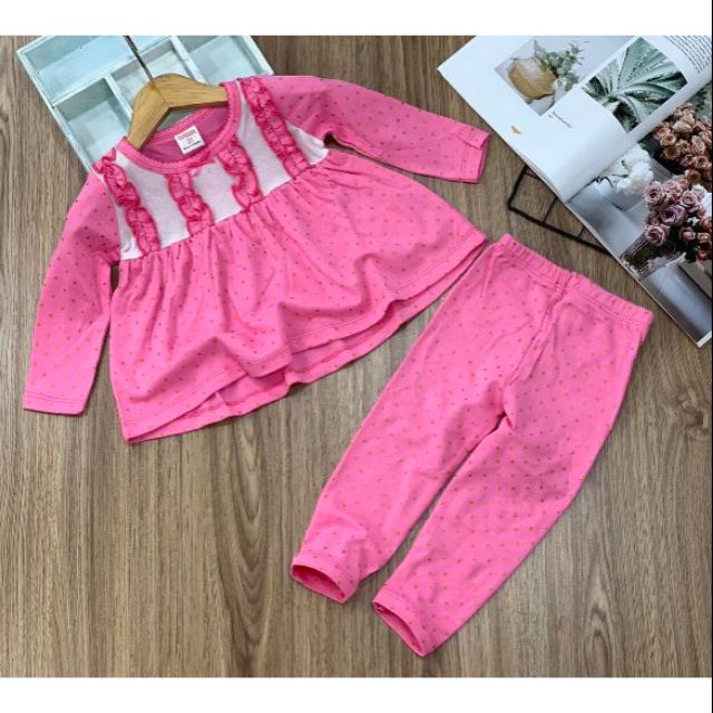Đồ bộ tay dài tiểu thư cho bé gái size 2-7