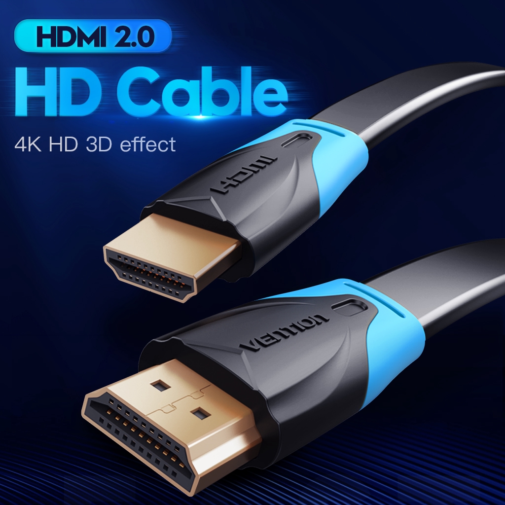 [Mã ELHACE giảm 4% đơn 300K] Cáp HDMI 2.0 VENTION Tốc Độ Cao Hỗ Trợ 3D 4K Loại Dẹt