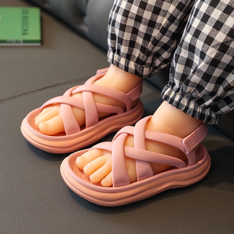 Giày Sandal Đế Mềm Cỡ Vừa Thoáng Khí Phong Cách Mới 2022 Cho Bé Gái