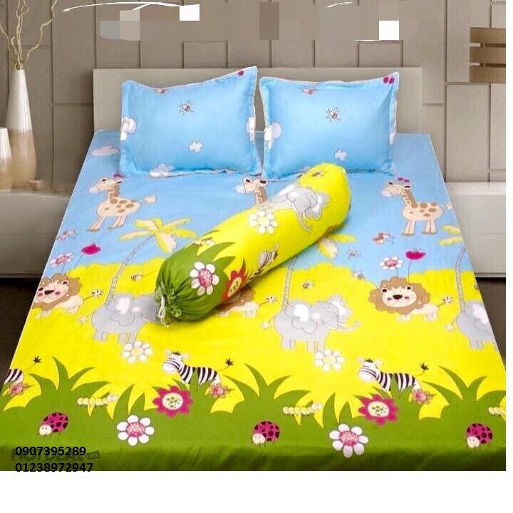 Bộ Ga gối Cotton Poly 3 Món Mẫu Rừng Xanh