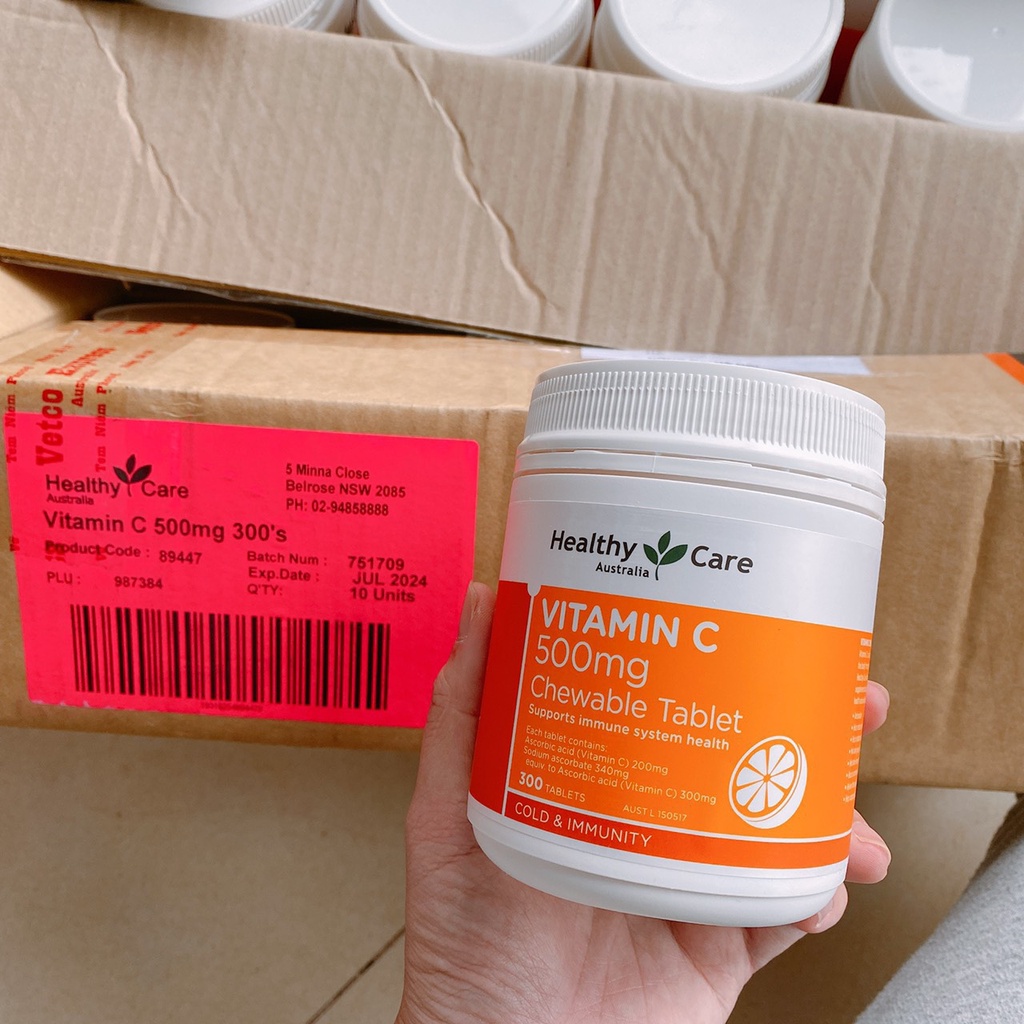 Viên Nhai Vitamin C Healthy Care Úc