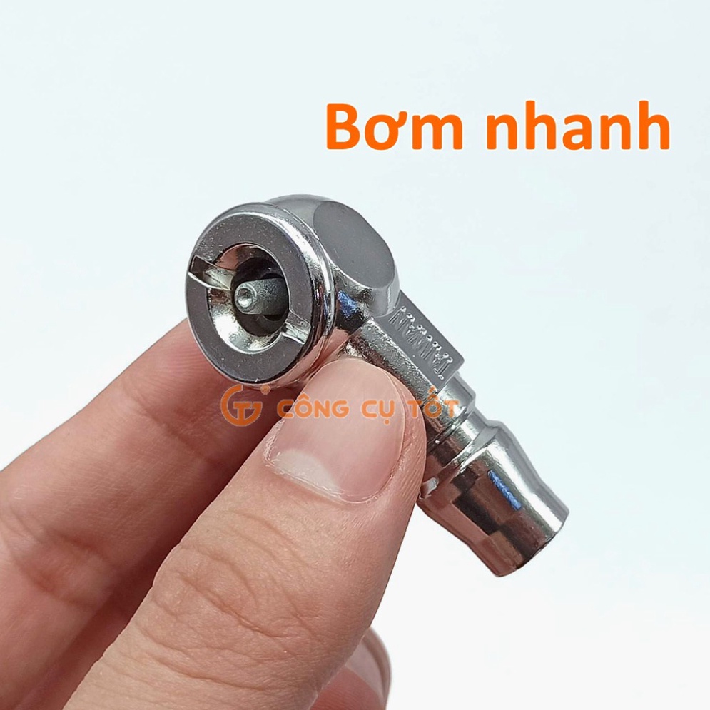 Đầu bơm lốp xe máy thay nhanh Tailwan HT2 giắc nối PH20