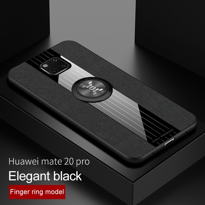Huawei Mate 20 20 Pro 20x Silicone Finger Ring Case Vải Vải Điện thoại Vỏ siêu mỏng