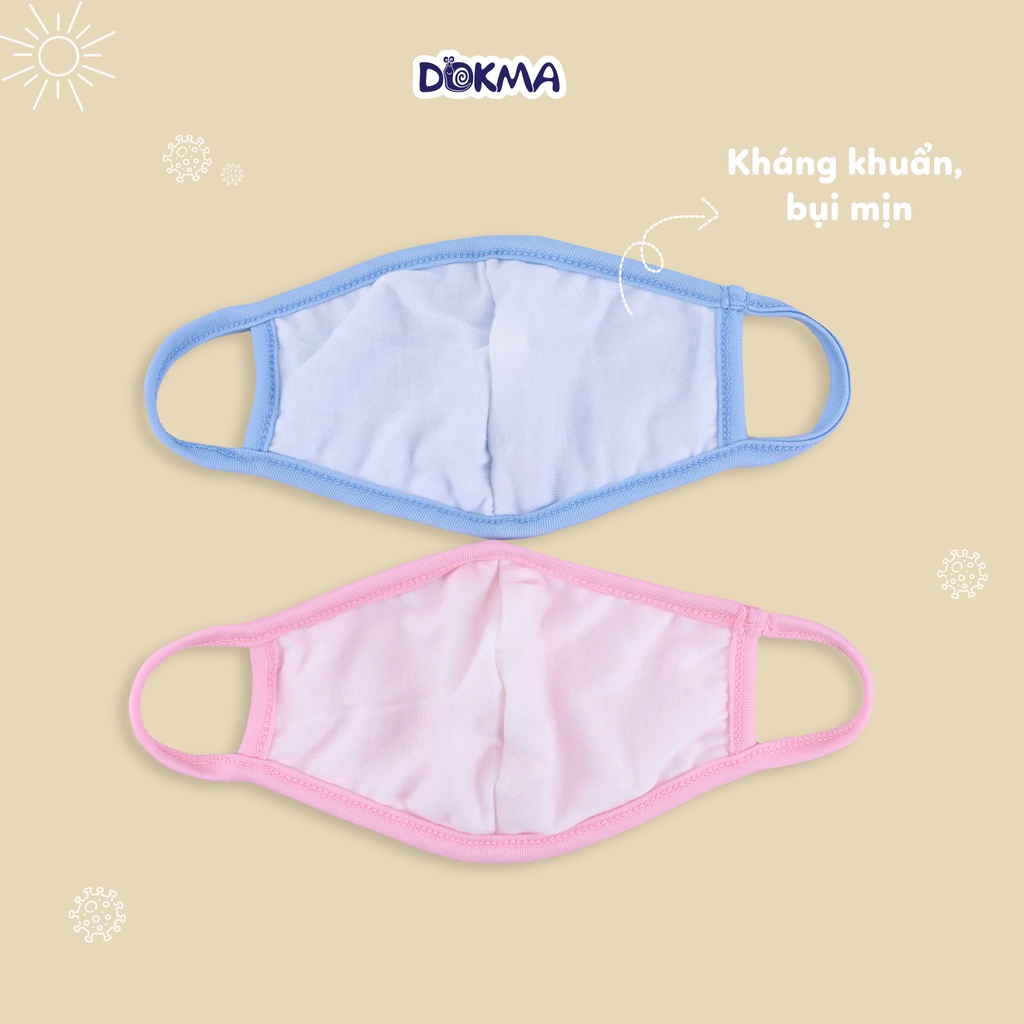 DS175 Set 3 khẩu trang cotton Dokma kháng khuẩn cho bé (0-5T)