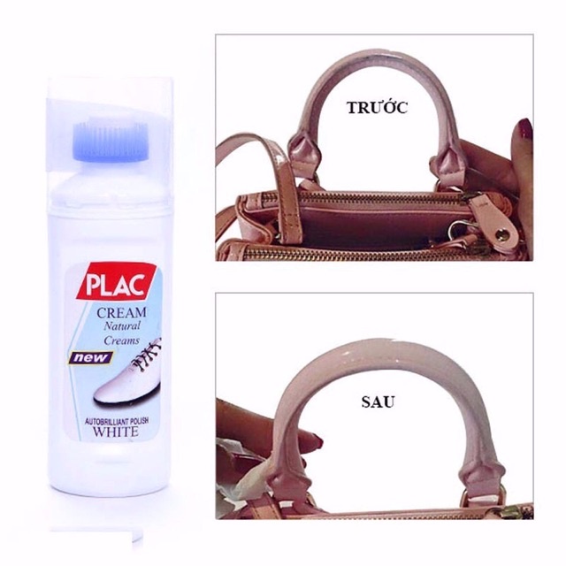 Chai tẩy trắng tất cả các loại giày dép túi xách Plac - Chai tẩy giày đầu bàn chải
