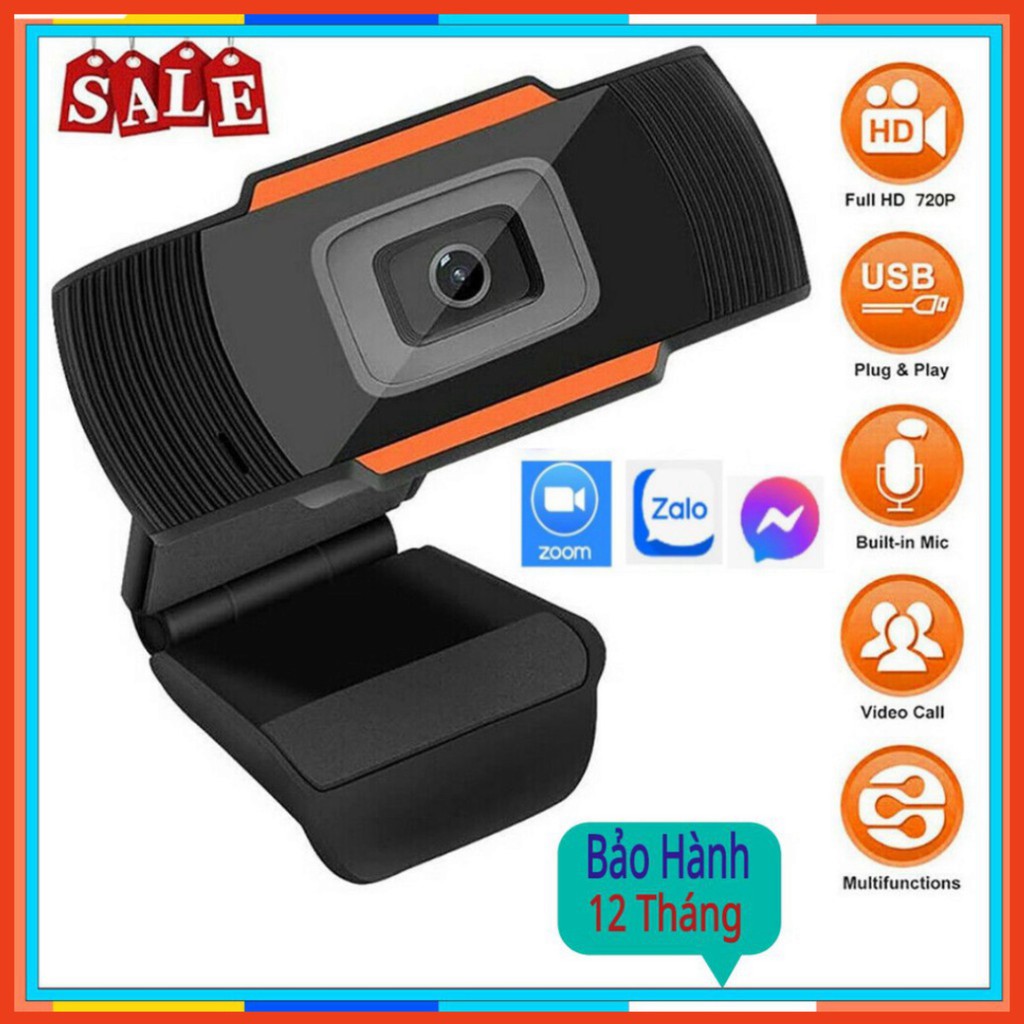 Webcam Máy Tính, Camera Có Mic 720p Cho Laptop Học Online Qua ZOOM, Trực Tuyến - Hội Họp - Gọi Video Hình Ảnh Sắc Nét | BigBuy360 - bigbuy360.vn