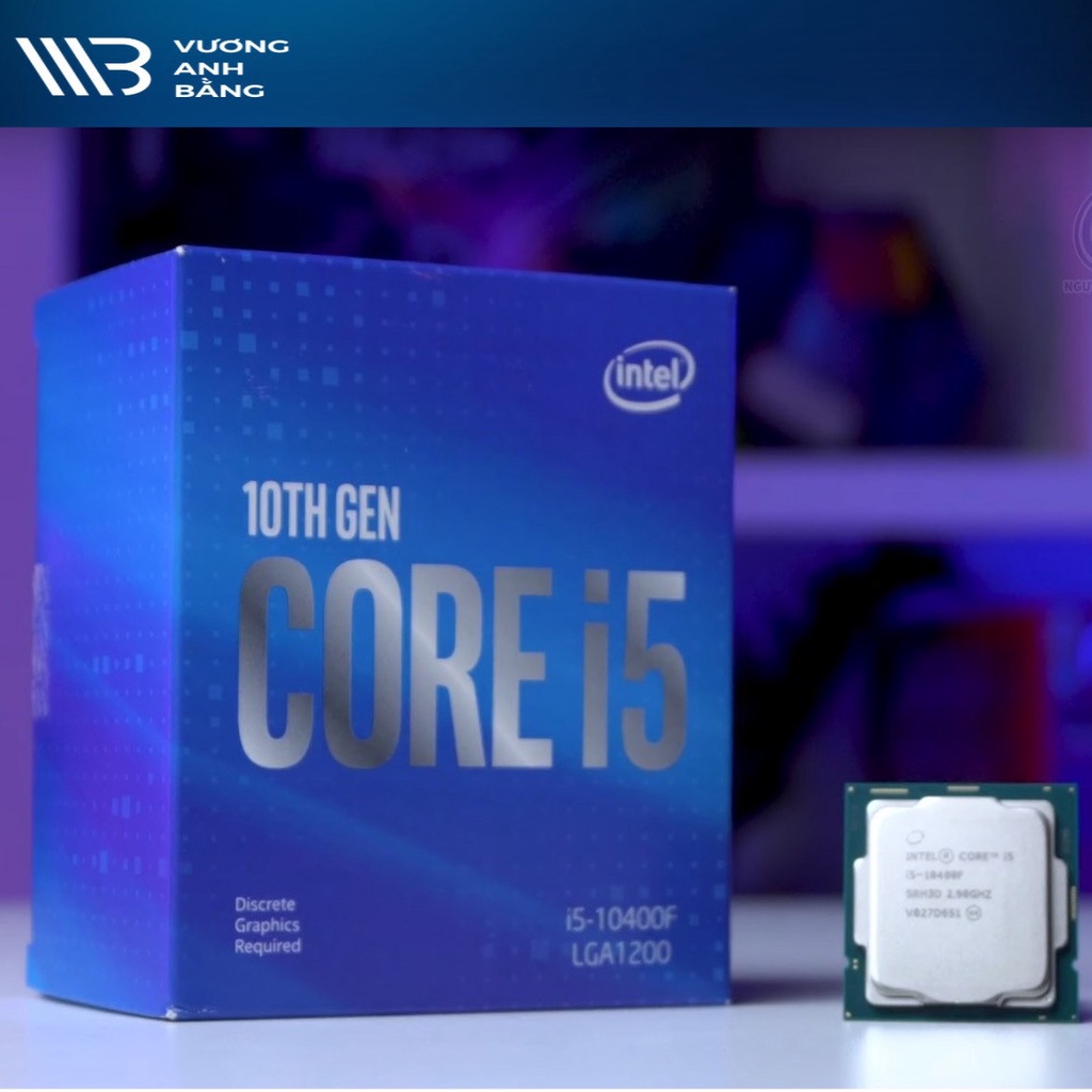 CPU Intel Core i5-10400F Box (dùng card VGA) -hàng chính hãng