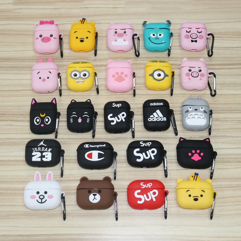 Bao Da Airpods ⚡ SIÊU CUTE ⚡ Bao Đựng Tai Nghe Airpods 1/2, Airpods Pro, Giúp Bảo Vệ Tai Nghe Chống Va Đập, Bám Bụi