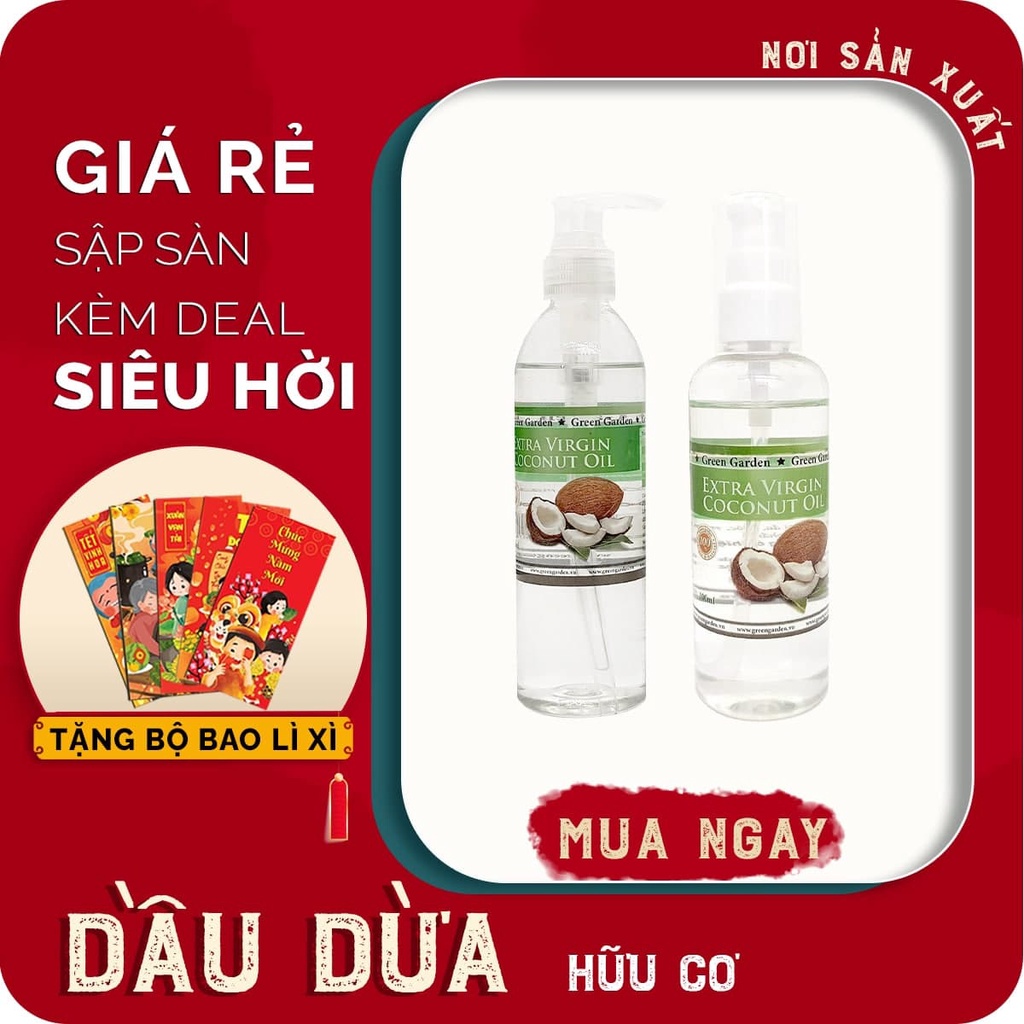 Dầu dừa ép lạnh [hàng hữu cơ] cam kết 100% nguyên chất QUÊ MỘT CỤC 100 / 250ml (handmade)