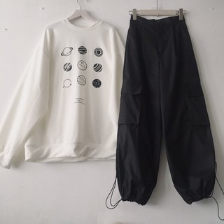 Quần joggers túi hộp, dây móc trên