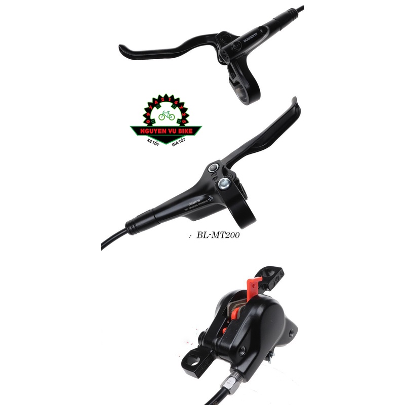 Phanh xe đạp, phanh dầu xe đạp Shimano MT200 chính hãng