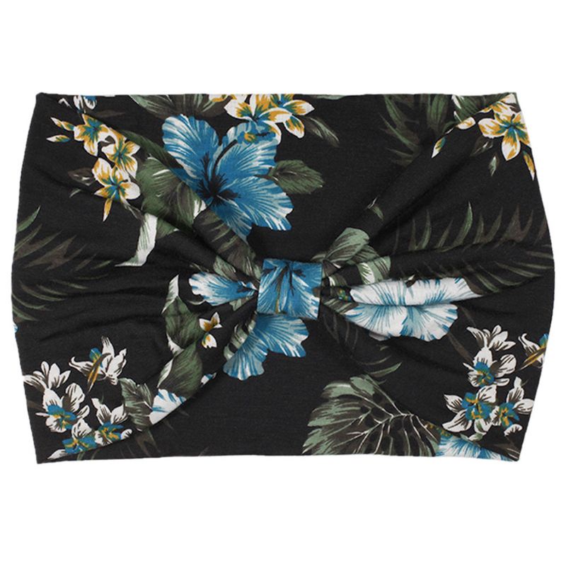 Băng Đô Thắt Nút Họa Tiết Hoa Vintage 16 Màu