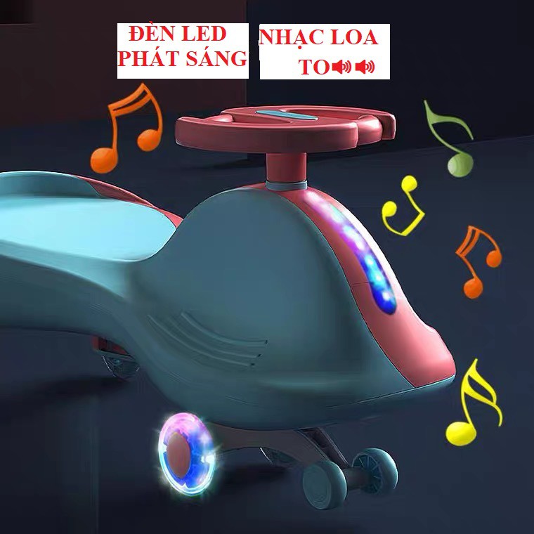 Xe Lắc Cao Cấp Cho Bé Có Nhạc, Có Đèn led nhấp nháy, Nhựa PP an toàn cho bé