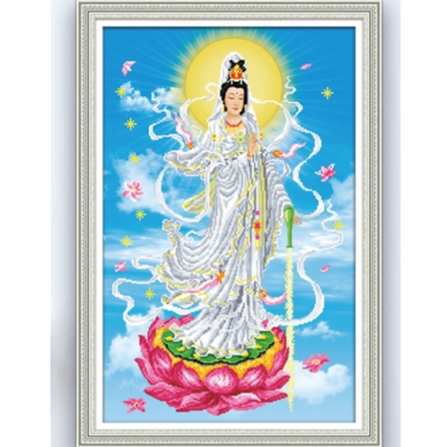 Tranh đính đá Phật Quan Âm Lg1426 (60x90) chưa đính