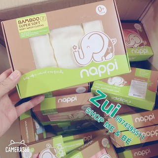 Khăn mặt cỡ 25x25 cm (hộp 3 chiếc) Nappi Thái Lan