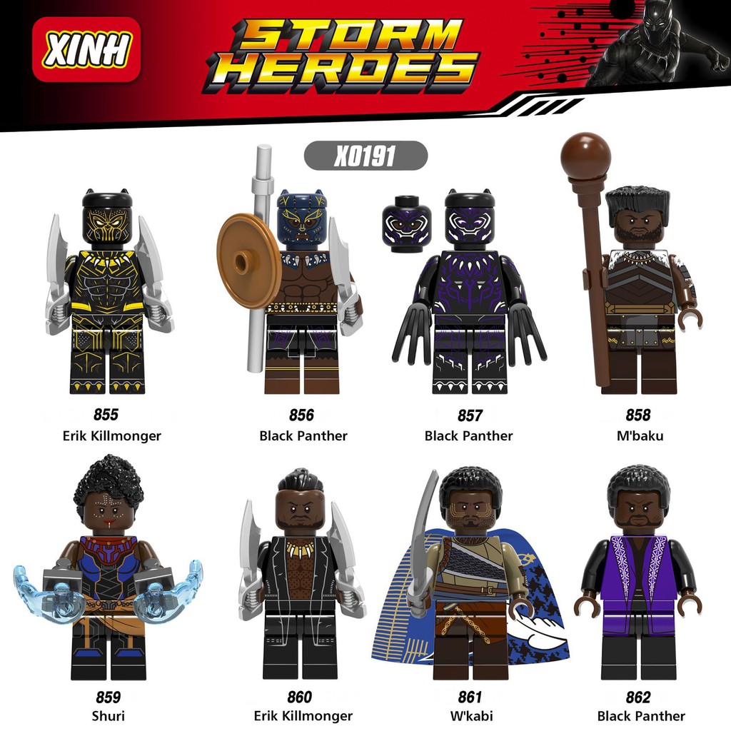 Minifigures Marvel Bộ Tộc Báo Đen Black Panther X0191