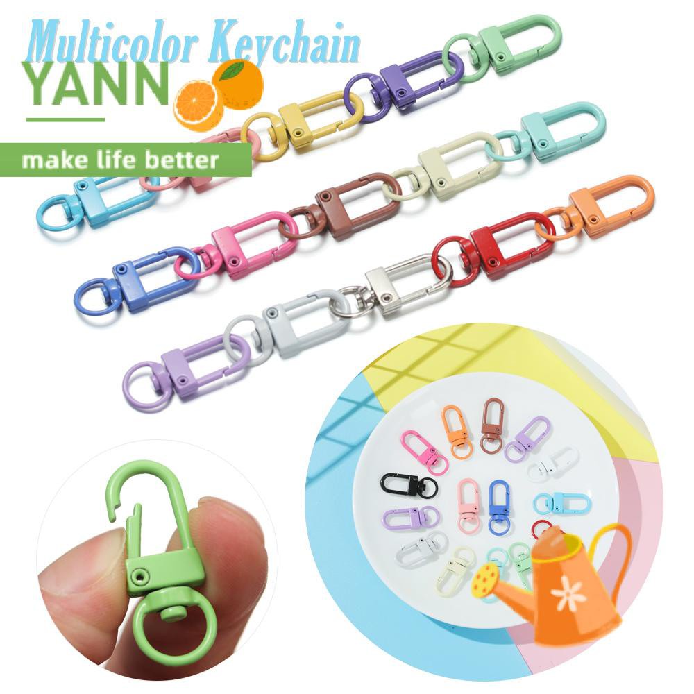 Set 5 móc khóa cài tôm hùm bằng kim loại nhiều màu sắc tùy chọn dành cho làm túi xách DIY