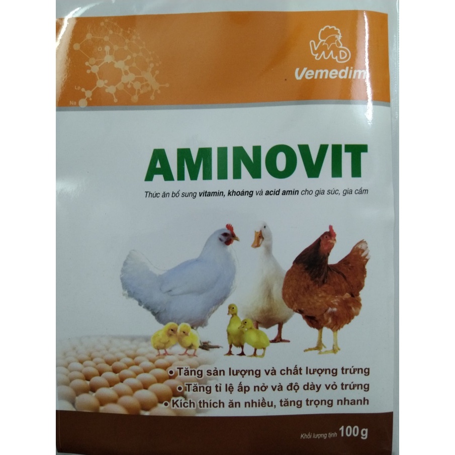 1 GÓI AMINOVIT BỔ SUNG VITAMIN, KHOÁNG VÀ ACID AMIN CHO GIA SÚC, GIA CẦM