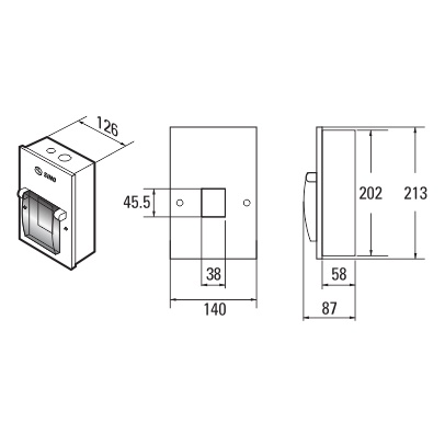 Tủ điện vỏ kim loại chứa 2 Module SINO EM2PL , EM2PS
