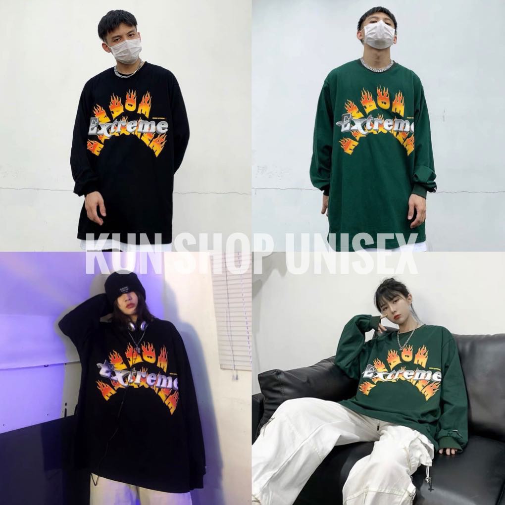 [Mã SKAMCLU7 giảm 10% Tối Đa 50K đơn 0Đ] ÁO Sweater Kun Shop Hình in extreme
