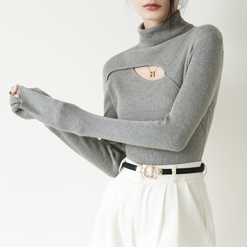 Xiaozhainv Áo len tay dài cổ lọ phong cách Hàn Quốc dễ phối đồ với 7 màu lựa chọn | BigBuy360 - bigbuy360.vn