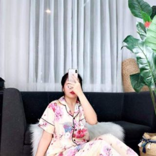 PYZAMA SATIN LỤA TAY NGẮN QUẦN DÀI