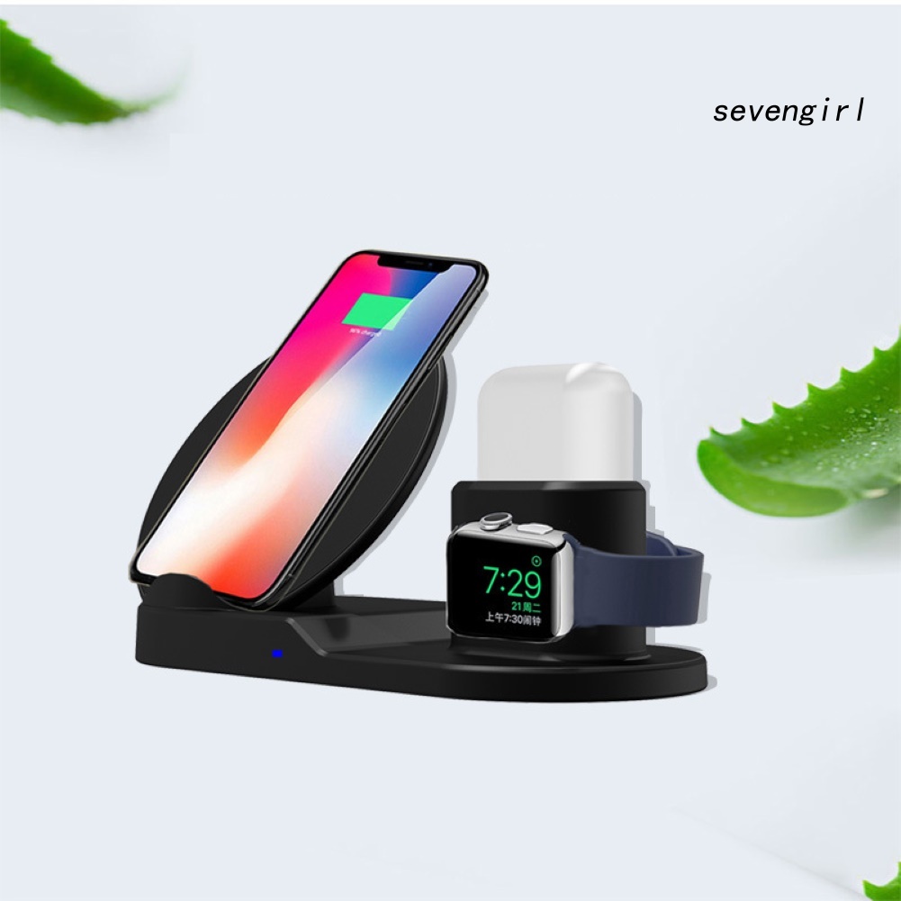 Đế Sạc Nhanh Không Dây 3 Trong 1 Cho Iphone Iwatch Airpods