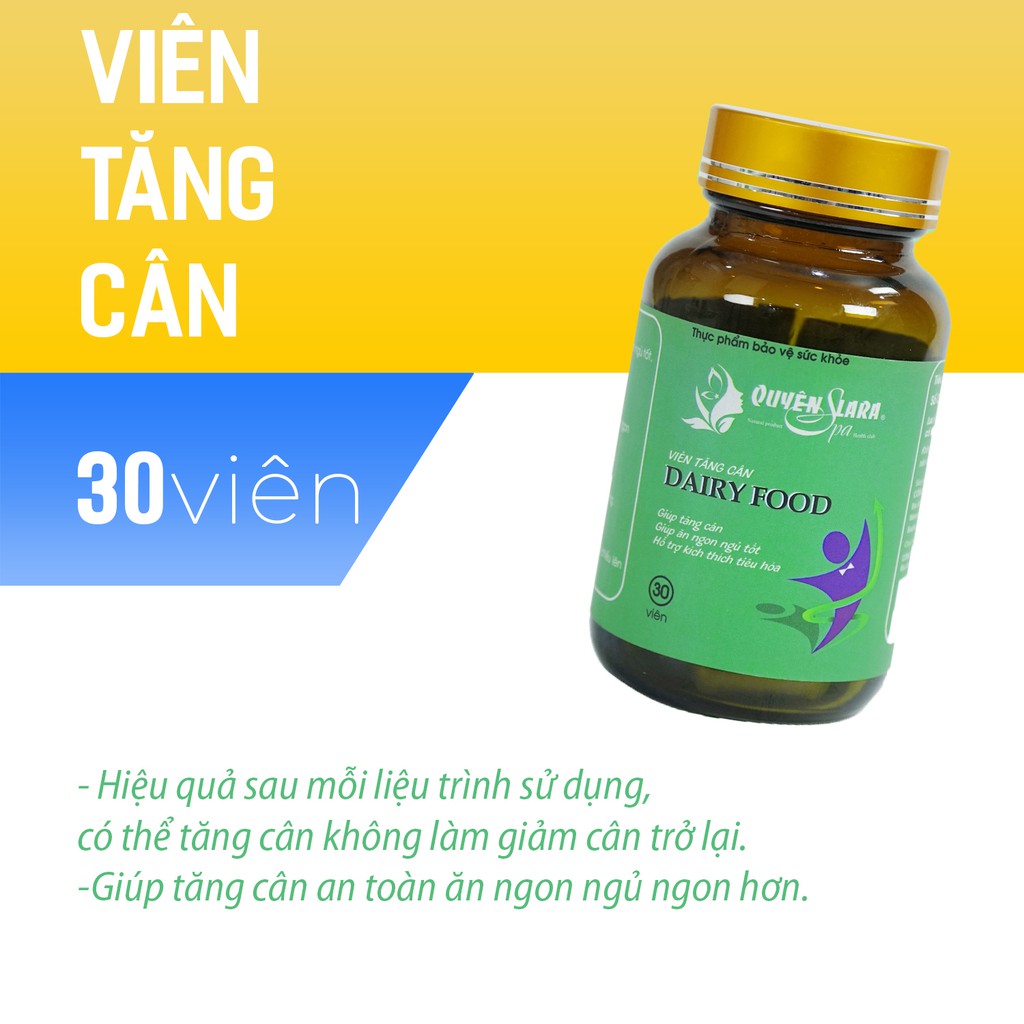 Viên Nén Thảo Dược Tăng Cân Dairy Food (30 viên) - Thảo dược tăng cân từ thiên nhiên - Số công bố 5138/2018/DKSP