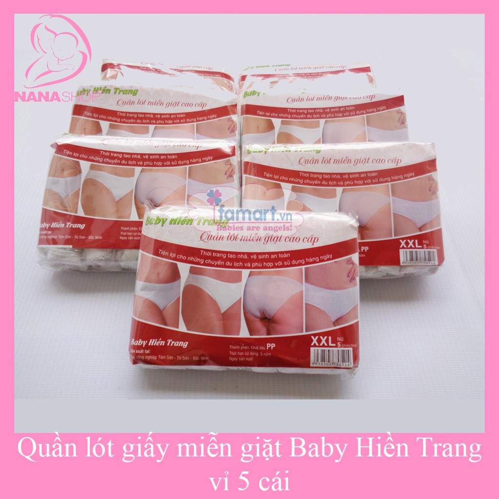 Quần lót giấy baby Hiền Trang ( vỉ 5 cái )