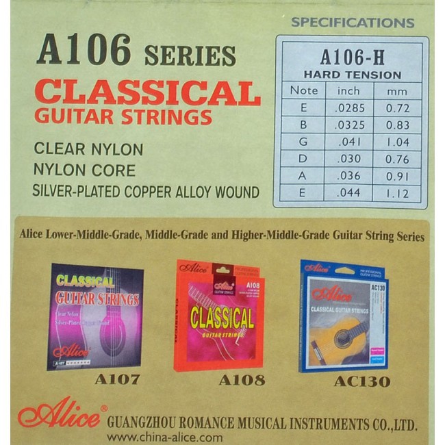 Dây Đàn Guitar Classic Alice A106 dây đàn nilon xịn chính hãng Alice (Tặng 1 pick gảy)