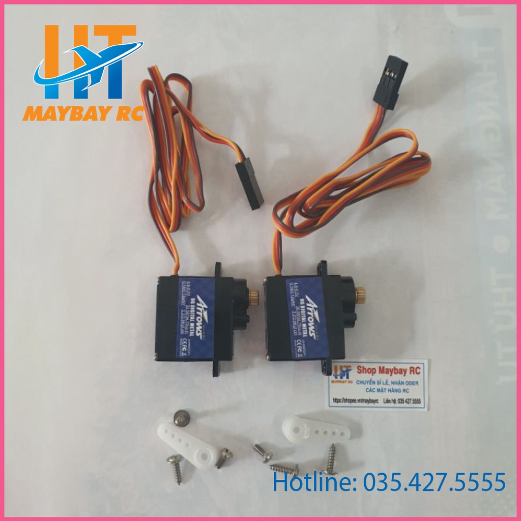 Đông cơ lái Servo Arrows 9g Digital Metal nhông đồng + nhựa