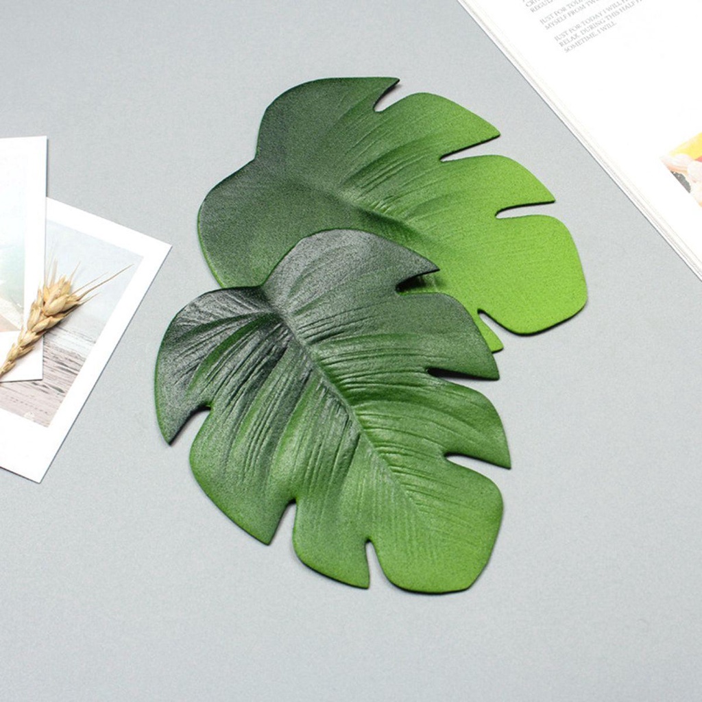 Đế Lót Ly Bằng Ngà Hình Lá Cọ Nhiệt Đới Phong Cách Hawaii