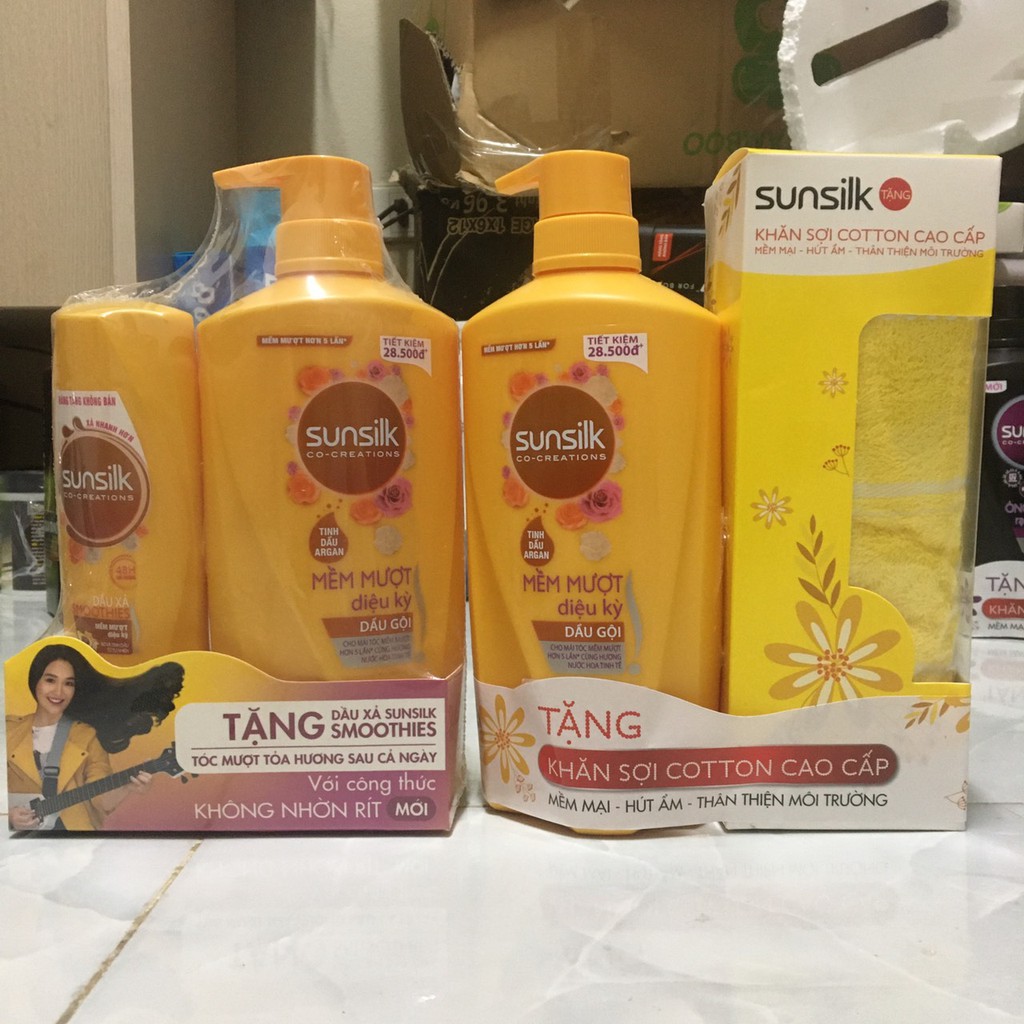 ️ MUA 1 TẶNG 1️ Dầu gội đầu Sunsilk  650gr TẶNG DẦU XẢ 140GR ÓNG MƯỢT RẠNG NGỜI/ TẶNG DẦU GỘI MỀM MƯỢT 140GR