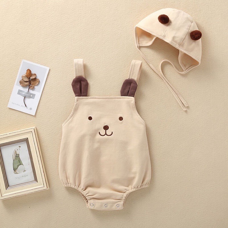 Áo liền quần Baby phong cách mùa hè cho bé từ 2 tháng đến 2 tuổi