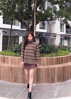 Áo len  cổ lọ Over Size
